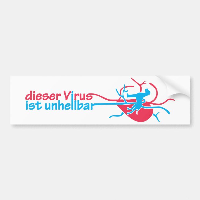 Para Coche Pegatina de virus de dogo (Frente)