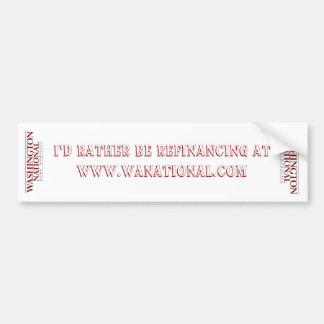 Para Coche Pegatina de WNHM Bumber