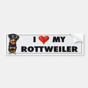 Para Coche Pegatina del amor de Rottweiler