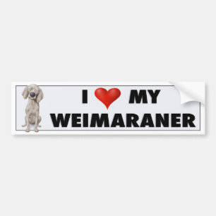 Para Coche Pegatina del amor de Weimaraner