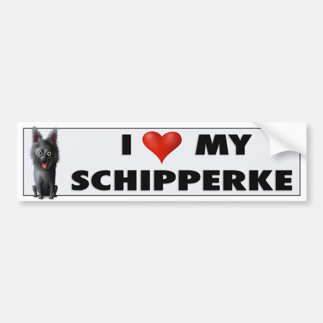Para Coche Pegatina del amor del Schipperke (Frente)