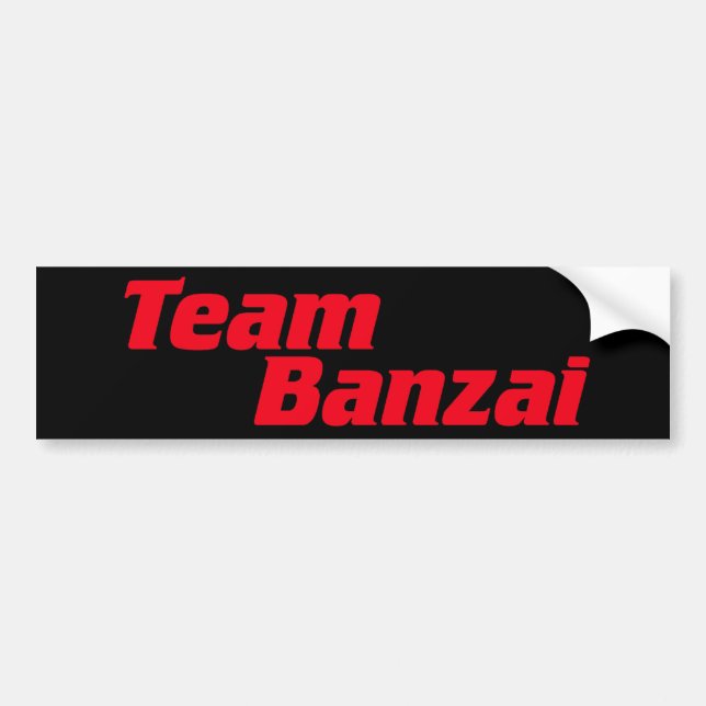 Para Coche Pegatina del Banzai del equipo (Frente)
