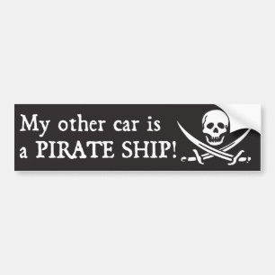 Para Coche Pegatina del barco pirata