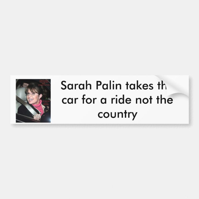 Para Coche pegatina del bumber del sarah_palinride, Sarah (Frente)