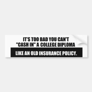 Para Coche Pegatina del diploma de la universidad