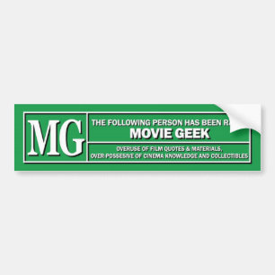 Para Coche Pegatina del grado del friki de la película