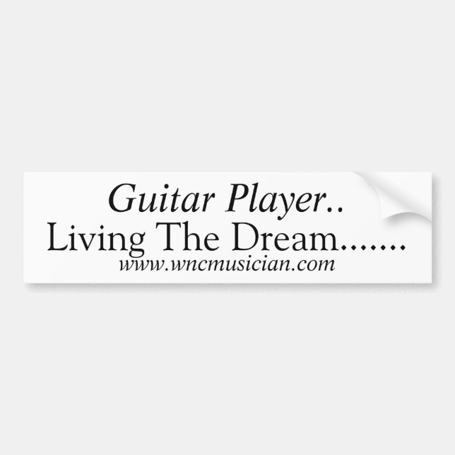 Para Coche Pegatina del guitarrista (Frente)