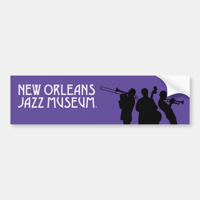 Para Coche Pegatina del Museo de Jazz de Nueva Orleans® (Frente)