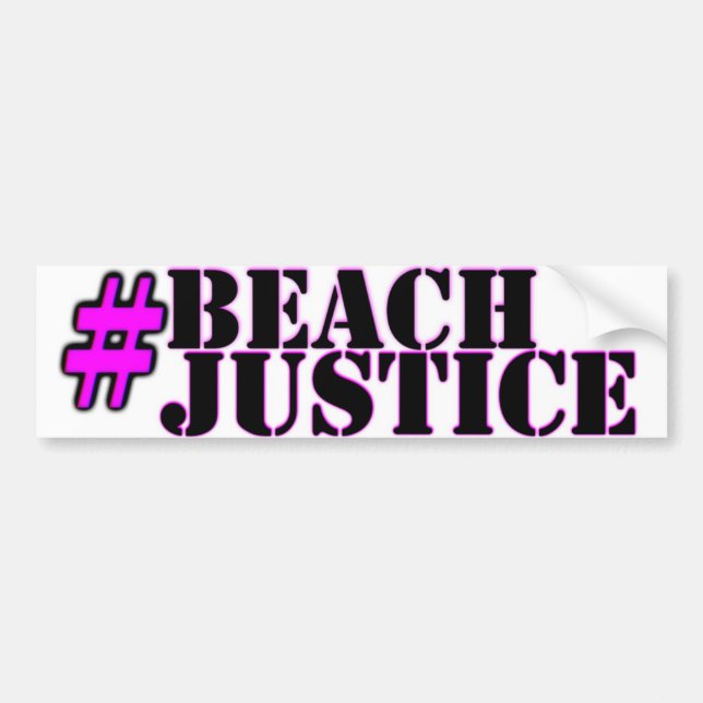 Para Coche pegatina del orgullo del #Beachjustice (Frente)