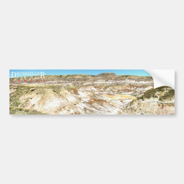 Para Coche Pegatina del paisaje de Drumheller Alberta Canadá (Frente)