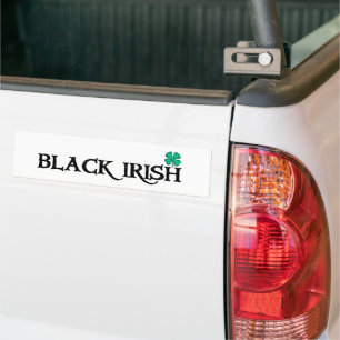 Para Coche Pegatina del paracaidista blanco de los trébol neg