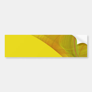Para Coche Pegatina del parachoques amarillo de fondo fractal