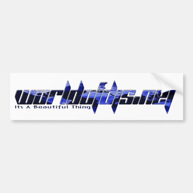 Para Coche Pegatina del parachoques azul (Frente)