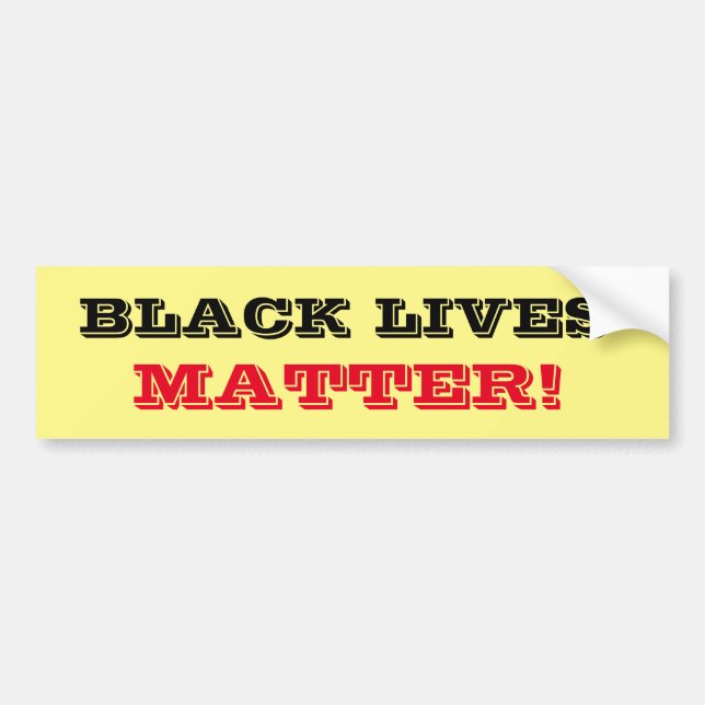 Para Coche pegatina del parachoques BLACK LIVES MATTER (Frente)