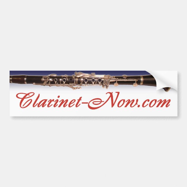 Para Coche Pegatina del parachoques Clarinet-Now.com (Frente)