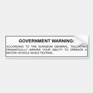 Para Coche Pegatina del parachoques de advertencia de seguimi