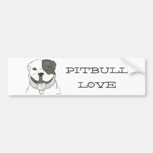 Para Coche Pegatina del parachoques de amor de Pitbull