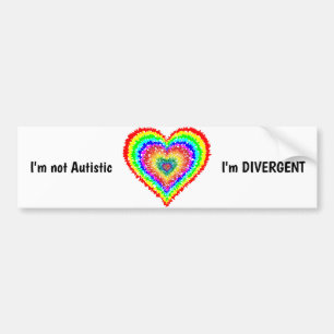 Para Coche Pegatina del parachoques de autismo divergente