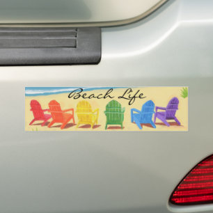 Para Coche Pegatina del parachoques de Beach Life