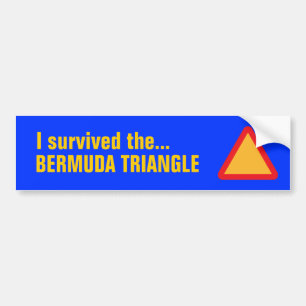 Para Coche Pegatina del parachoques de BERMUDA TRIANGLE (azul