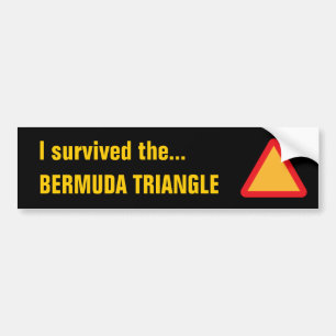 Para Coche Pegatina del parachoques de BERMUDA TRIANGLE (negr