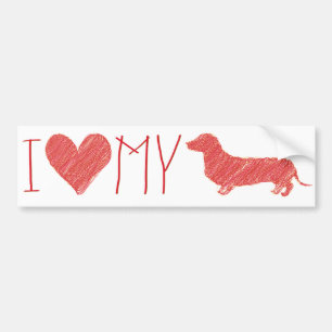 Para Coche Pegatina del parachoques de Dachshund