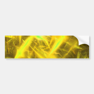 Para Coche Pegatina del parachoques de fondo fractal amarillo
