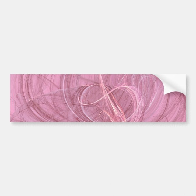 Para Coche Pegatina del parachoques de fondo fractal rosado (Frente)
