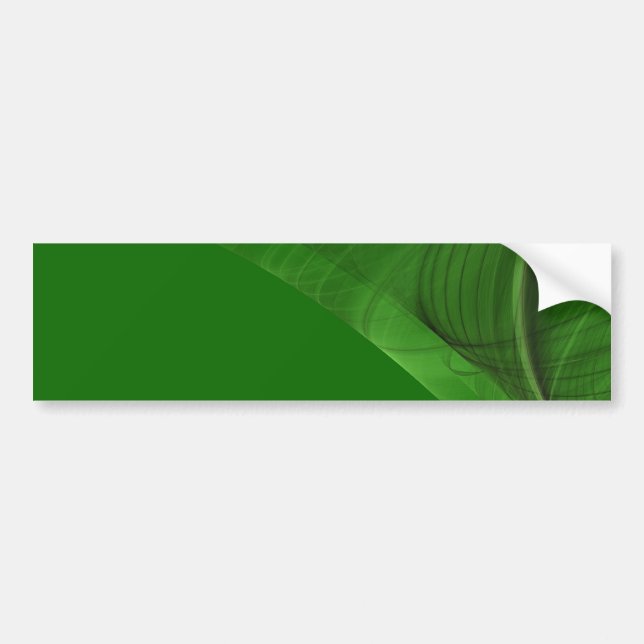 Para Coche Pegatina del parachoques de fondo verde fractal (Frente)