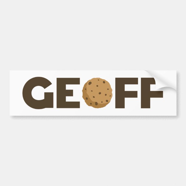 Para Coche Pegatina del parachoques de galletas Geoff (Frente)