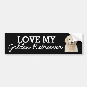 Para Coche Pegatina del parachoques de Golden Retriever