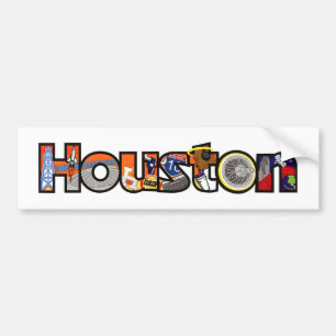Para Coche Pegatina del parachoques de Houston Texas