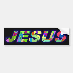 Para Coche Pegatina del parachoques de Jesús