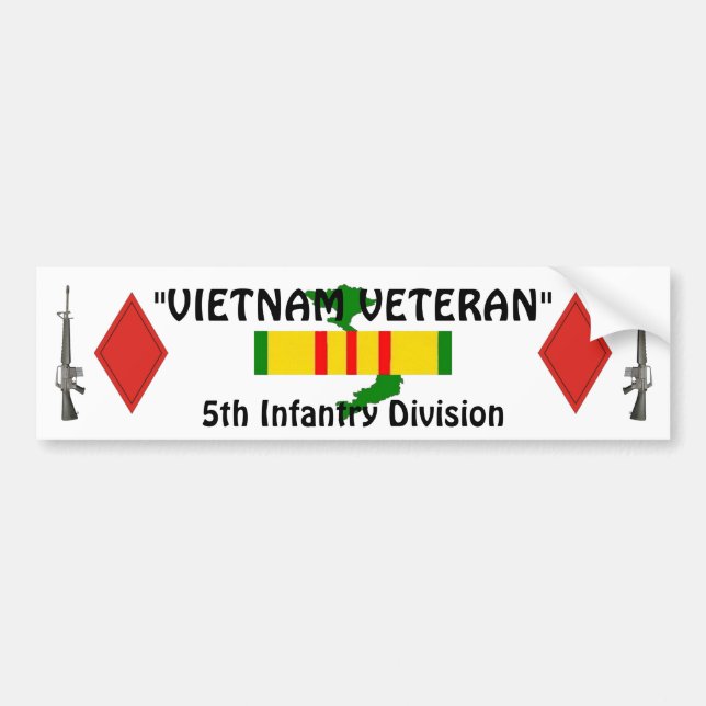 Para Coche Pegatina del parachoques de la 5ª División Inf (Frente)