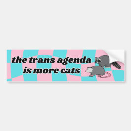 Para Coche Pegatina del parachoques de la agenda trans