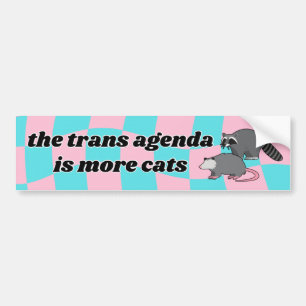 Para Coche Pegatina del parachoques de la agenda trans