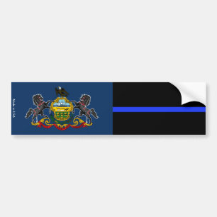 Para Coche Pegatina del parachoques de la bandera azul delgad