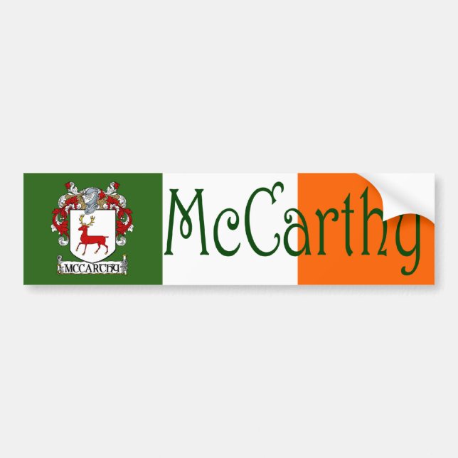 Para Coche Pegatina del parachoques de la bandera de McCarthy (Frente)