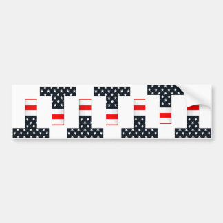 Para Coche Pegatina del parachoques de la bandera T