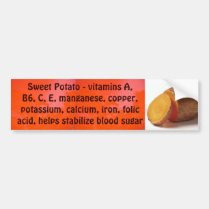 Para Coche Pegatina del parachoques de la batata dulce