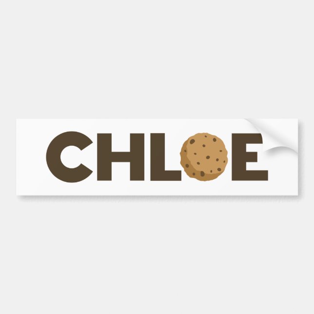 Para Coche Pegatina del parachoques de la cookie de Chloe (Frente)