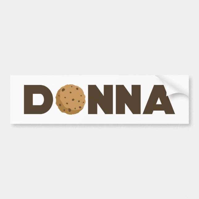Para Coche Pegatina del parachoques de la cookie de Donna (Frente)