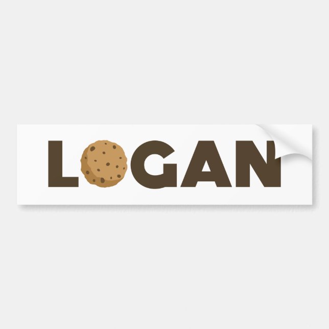 Para Coche Pegatina del parachoques de la cookie de Logan (Frente)