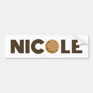 Para Coche Pegatina del parachoques de la galleta de Nicole
