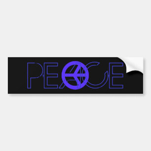 Para Coche Pegatina del parachoques de la paz azul