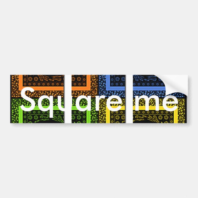 Para Coche Pegatina del parachoques de la plantilla del parac (Frente)