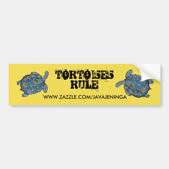Para Coche Pegatina del parachoques de la regla de tortugas (Frente)