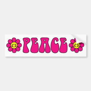 Para Coche Pegatina del parachoques de paz (rosa)