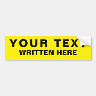 Para Coche Pegatina del parachoques de texto del personalizad