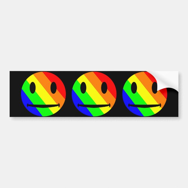Para Coche Pegatina del parachoques del arco iris (Frente)
